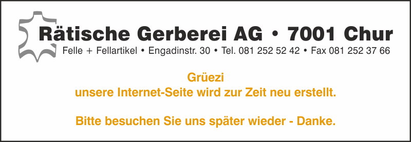 R&auml;tische Gerberei AG Chur
